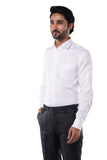 100% Cotton Luxe Pixel Dobby White Formal Shirt