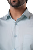 Cotton Elastane Luxe Satin Mist Luxe Formal Shirt