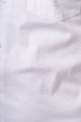 Pearl White 98% Cotton 2% Elastane Full Sleeve Formal Shirt for Men | Tangible Luxe Satin Finish Classic Fit Shirt