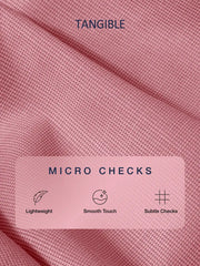 Brick Red Micro Checks Formal Shirt