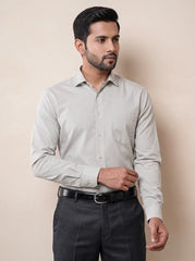 Olive Mist Micro Checks Formal Shirt