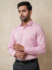 Bespoke Pink Micro Checks Formal Shirt