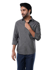 100% Cotton Oxford Signature Graphite Black Casual Shirt