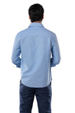 100% Cotton Oxford Signature Coastal Blue Casual Shirt