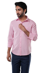100% Cotton Oxford Casual Shirt in Pink