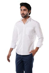 Pure White Oxford Casual Shirt