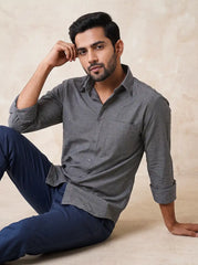 Graphite Black Oxford Casual Shirt