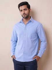 Coastal Blue Oxford Casual Shirt