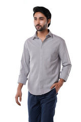 Steel Grey Oxford Casual Shirt