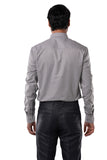 Poly Cotton Refined Pin Stripe Charcoal Grey Formal Shirt