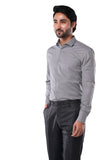 Poly Cotton Refined Pin Stripe Charcoal Grey Formal Shirt