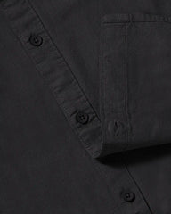 Midnight Black Slub Cotton Casual Shirt
