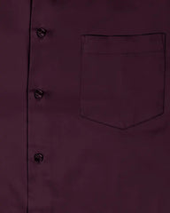 Merlot Plum Stretch Cotton Formal Shirt
