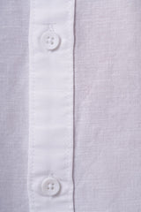 Phantom White Slub Cotton Casual Shirt
