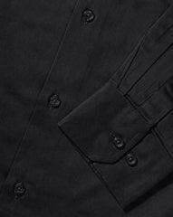 Onyx Black Stretch Cotton Formal Shirt