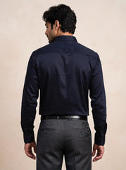 Midnight Navy Stretch Cotton Formal Shirt
