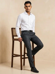 Prestige White Arrow Dobby Formal Shirt