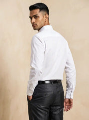 Pristine White Diamond Dobby Formal Shirt