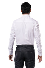 White 100% Cotton Pixel Dobby Formal Shirt for Men | Tangible Luxe Texture Classic Fit