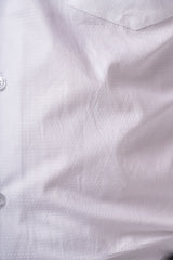 White 100% Cotton Diamond Dobby Formal Shirt for Men | Tangible Heritage Texture Classic Fit