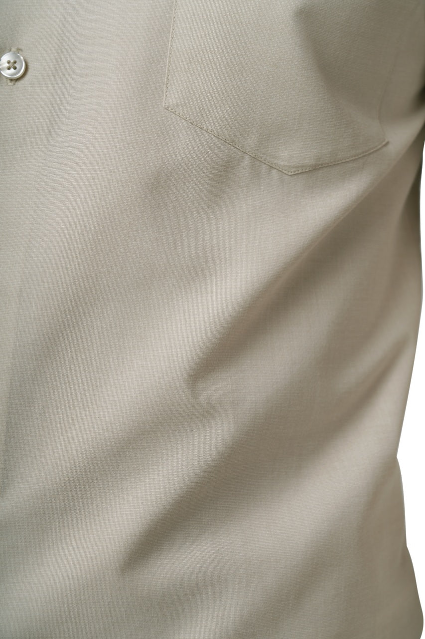 Almond Beige 72% Poly 28% Cotton Formal Shirt for Men | Tangible Executive Fil-a-Fil Long Sleeve Classic Fit