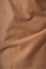 Rustic Almond Beige 72% Poly 28% Cotton Formal Shirt for Men | Tangible Executive Fil-a-Fil Long Sleeve Classic Fit