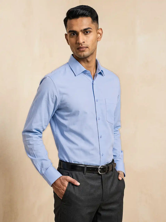 Ocean Blue Fil-a-Fil Formal Shirt
