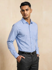 Ocean Blue Fil-a-Fil Formal Shirt