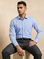 Ocean Blue Fil-a-Fil Formal Shirt