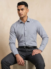 Storm Grey Fil-a-Fil Formal Shirt