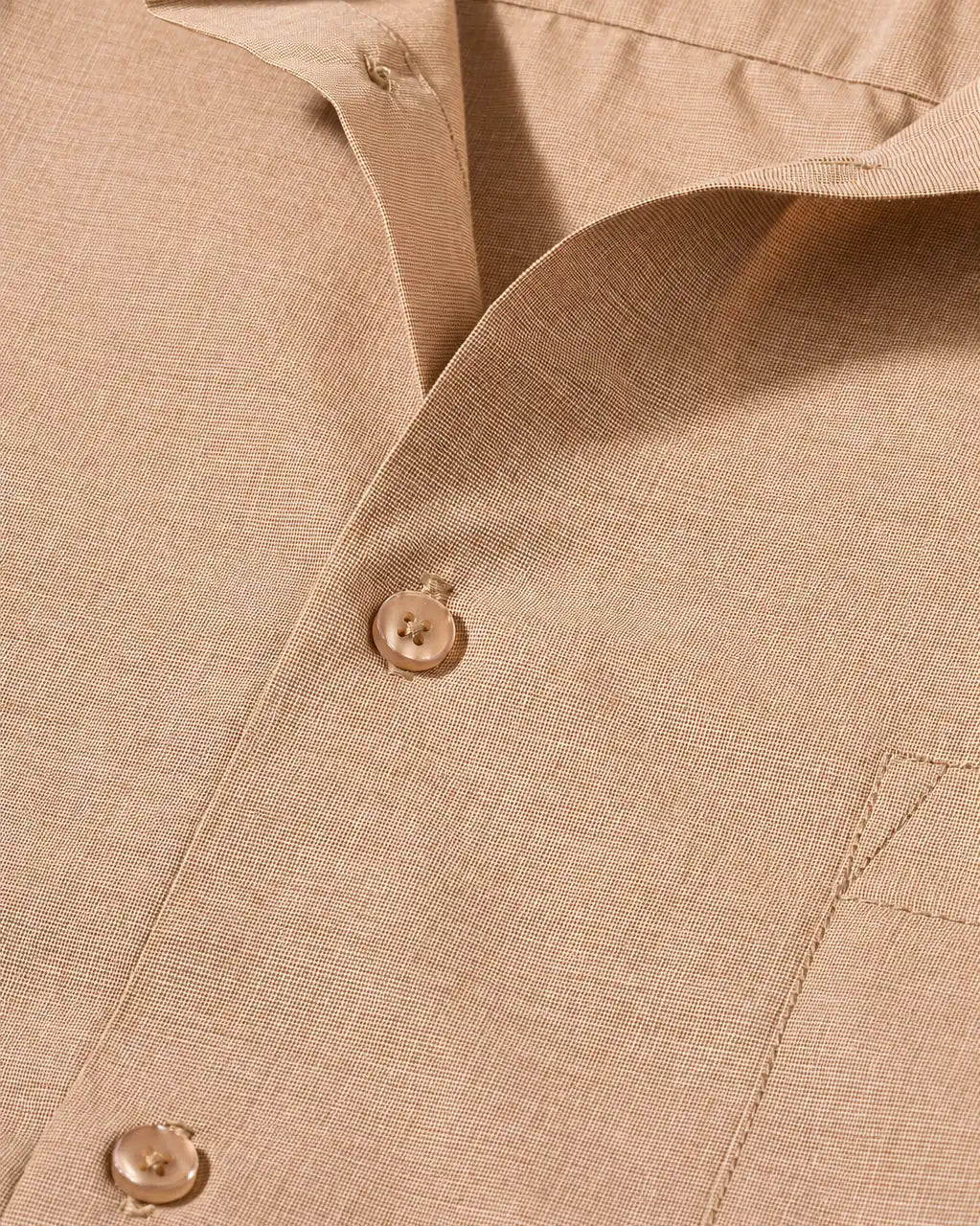Rustic Beige Fil-a-Fil Formal Shirt
