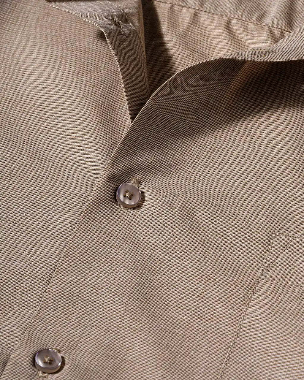 Sandstone Khaki Fil-a-Fil Formal Shirt