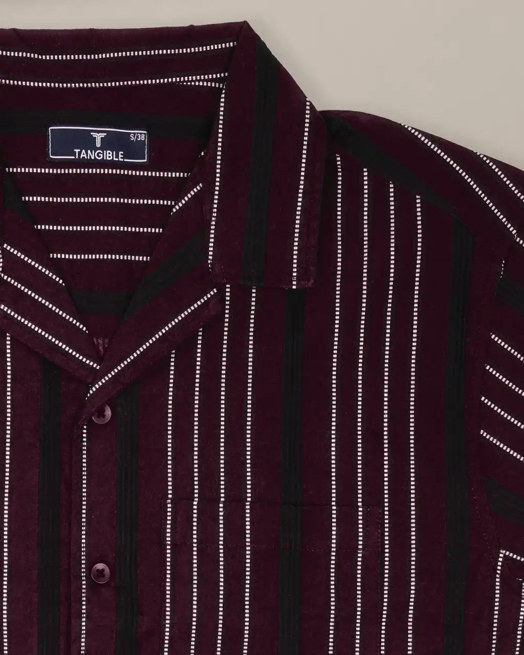 Bordeaux Maroon Jacquard Casual Shirt
