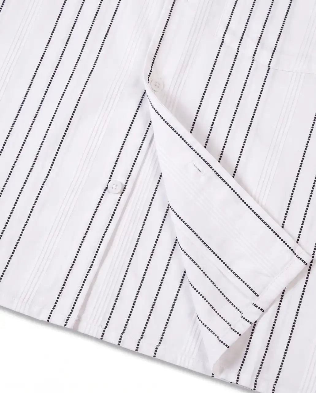 Ivory White Jacquard Casual Shirt