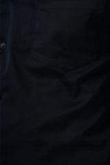 Midnight Navy 98% Cotton 2% Elastane Full Sleeve Formal Shirt for Men | Tangible Luxe Satin Finish Classic Fit Shirt