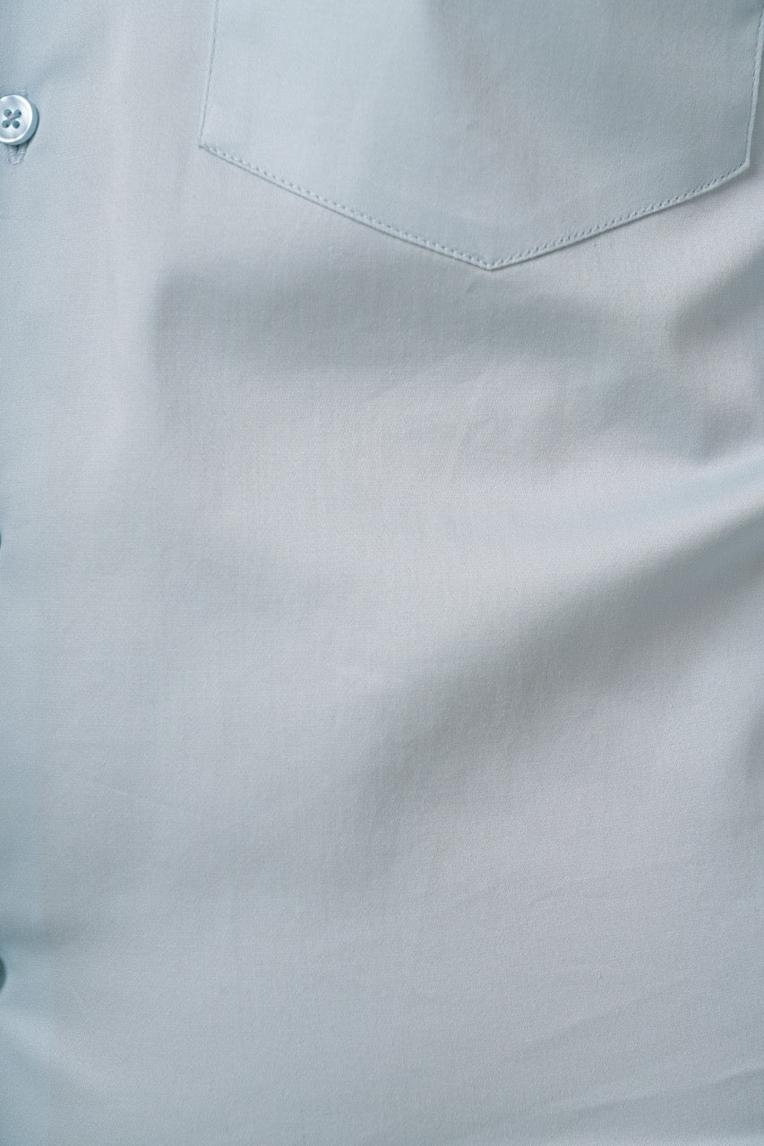 Cotton Elastane Luxe Satin Mist Luxe Formal Shirt