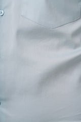 Mist Blue 98% Cotton 2% Elastane Full Sleeve Formal Shirt for Men | Tangible Luxe Satin Finish Classic Fit Shirt