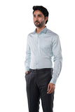 Cotton Elastane Luxe Satin Mist Luxe Formal Shirt