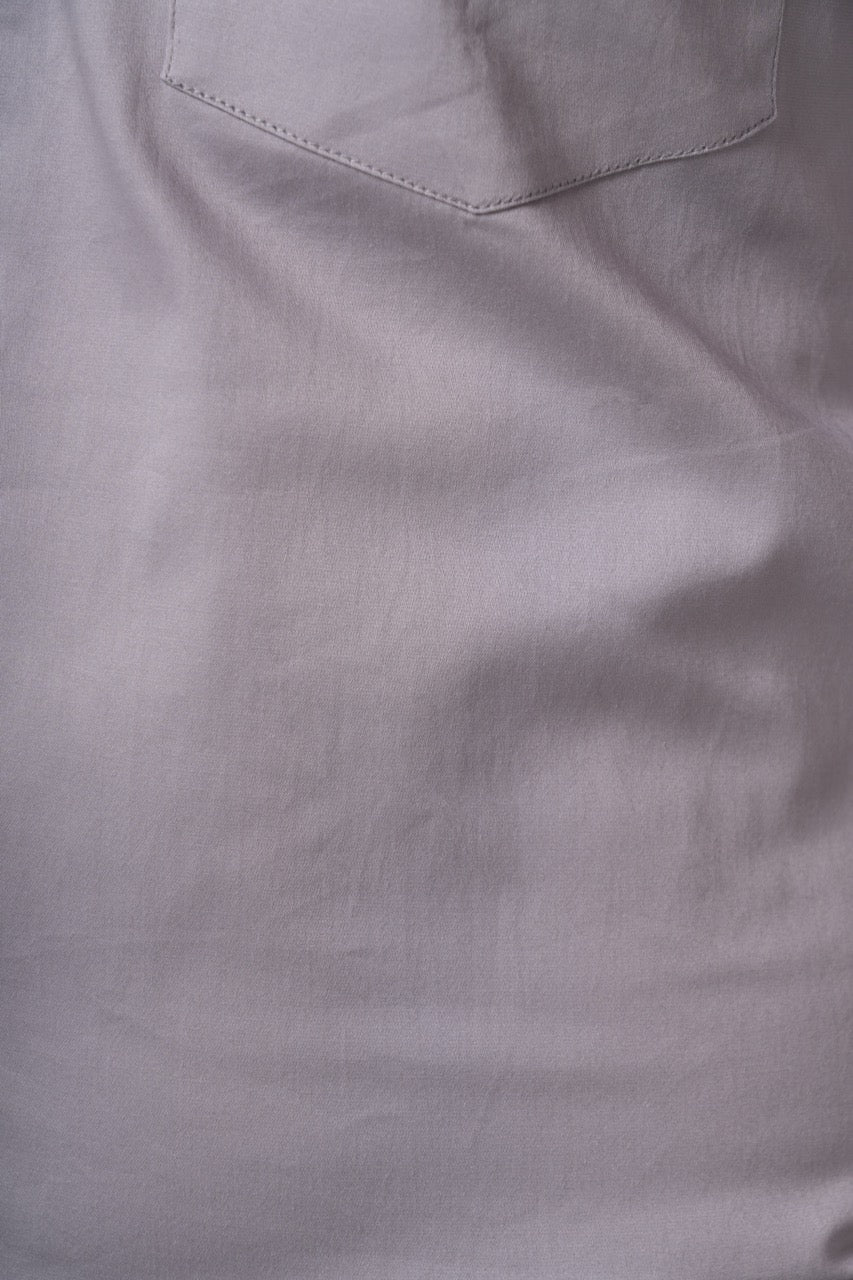 Cotton Elastane Luxe Satin Stone Taupe Formal Shirt