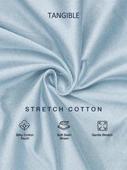 Mineral Blue Stretch Cotton Formal Shirt