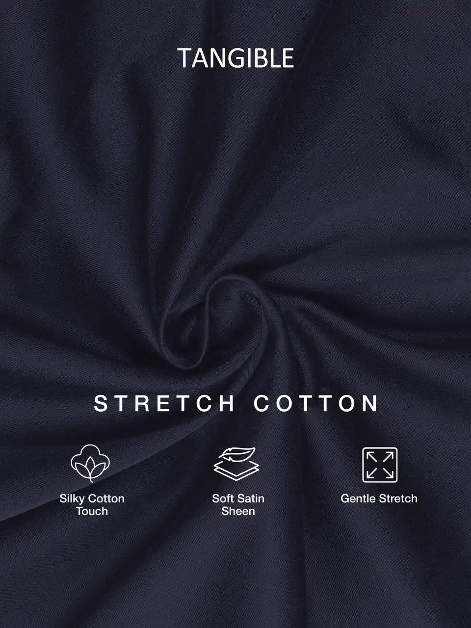 Midnight Navy Stretch Cotton Formal Shirt