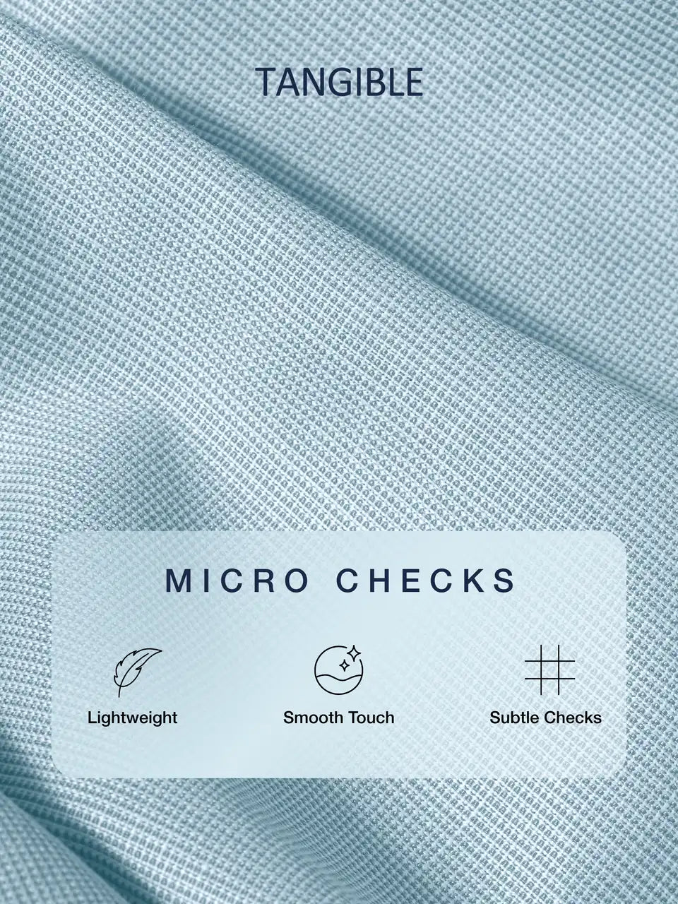Sky Blue Micro Checks Formal Shirt
