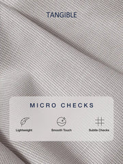 Olive Mist Micro Checks Formal Shirt