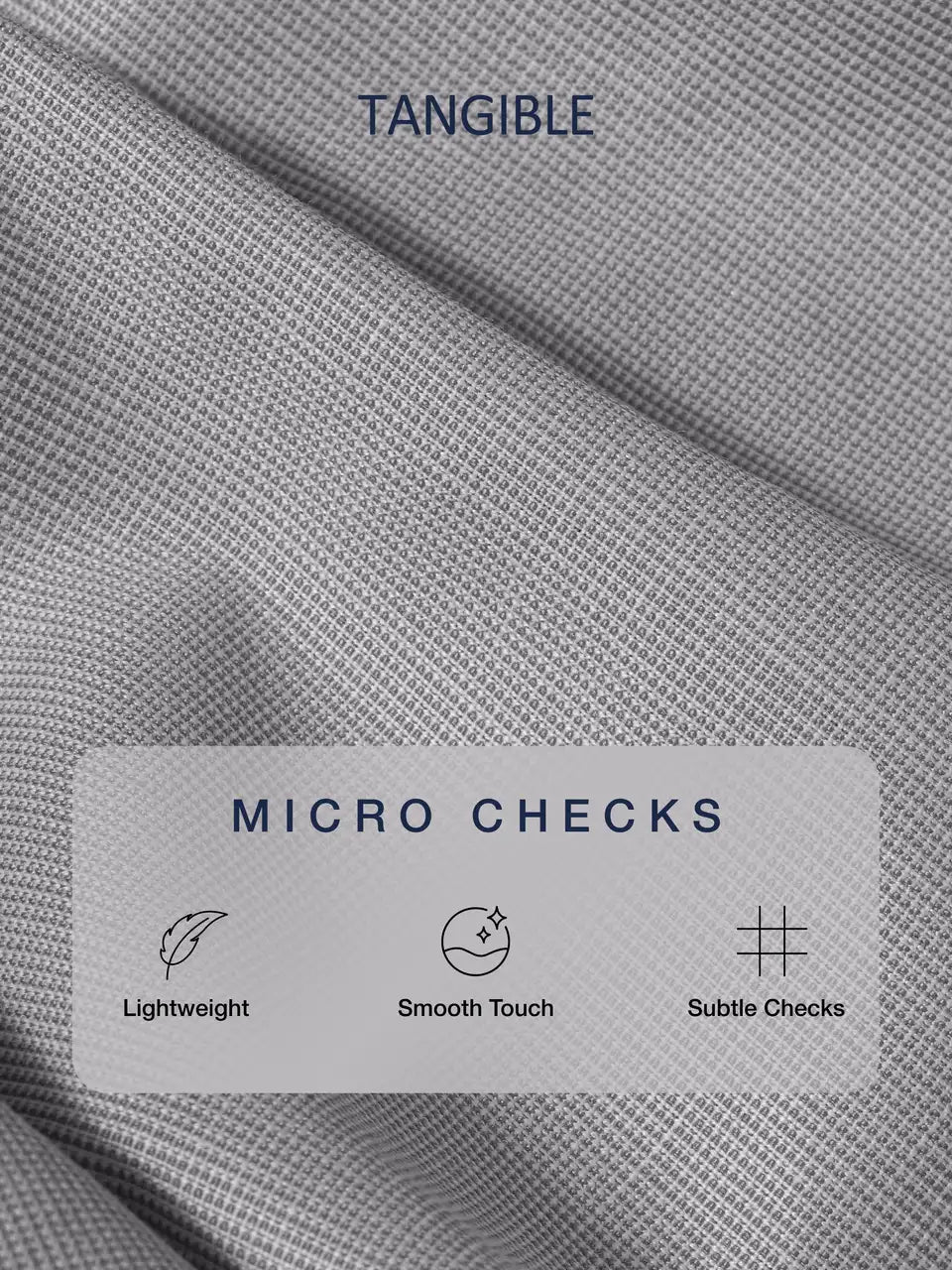 Charcoal Grey Micro Checks Formal Shirt