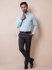 Sky Blue Micro Checks Formal Shirt