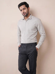 Olive Mist Micro Checks Formal Shirt