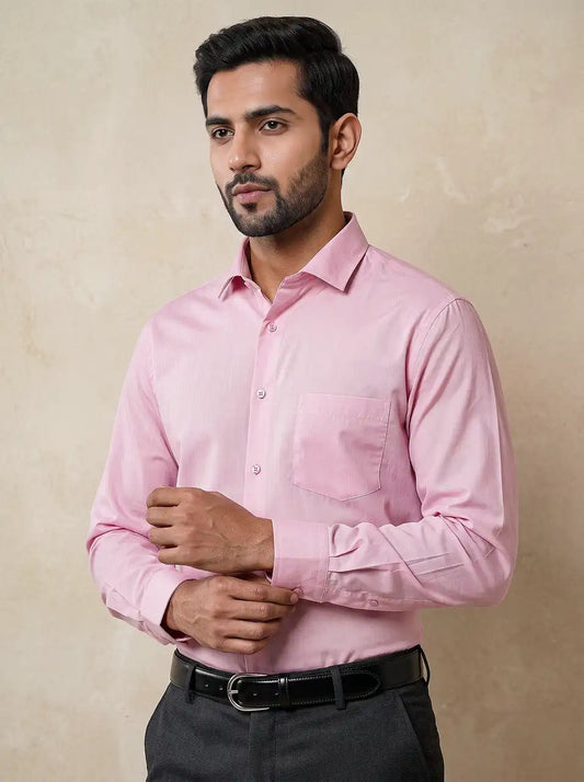 Bespoke Pink Micro Checks Formal Shirt