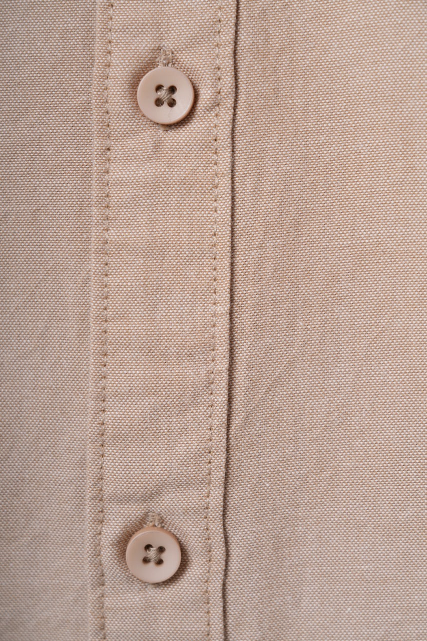 100% Cotton Oxford Signature Desert Beige Casual Shirt