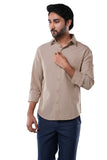 100% Cotton Oxford Signature Desert Beige Casual Shirt