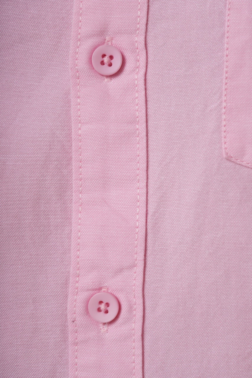 100% Cotton Oxford Casual Shirt in Pink